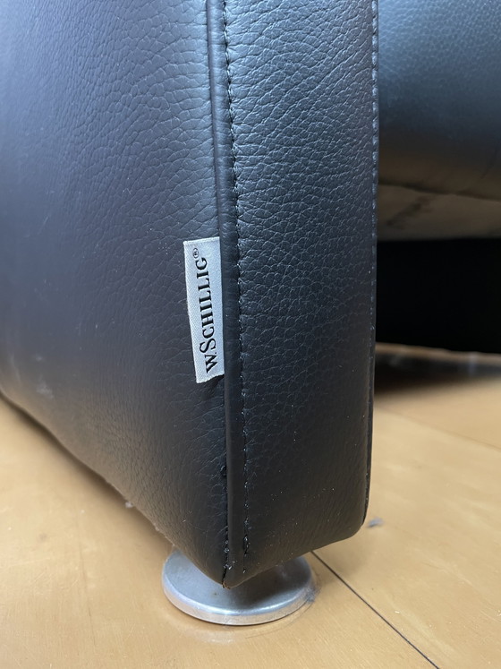 Image 1 of Divano in pelle nera W. Schillig