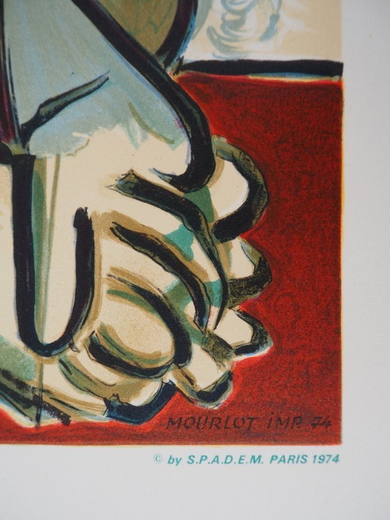 Image 1 of Pablo Picasso - Donna nuda con berretto turco 1974 - Stampa artistica