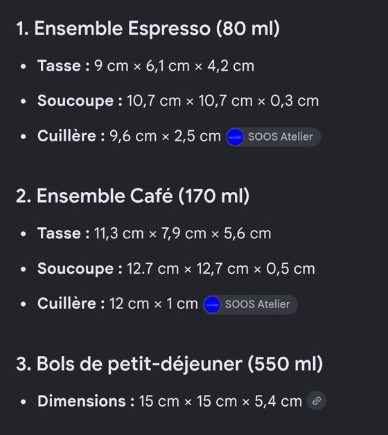 Set da caffè e colazione Shiloh di SOOS ATELIER - Acciaio inossidabile - NUOVO NELLA CONFEZIONE (10 pezzi) (photo 7 of 7)
