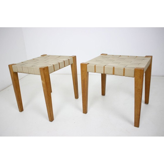 Image 1 of Pair of Mid-century Stools czechoslovakia 1950s