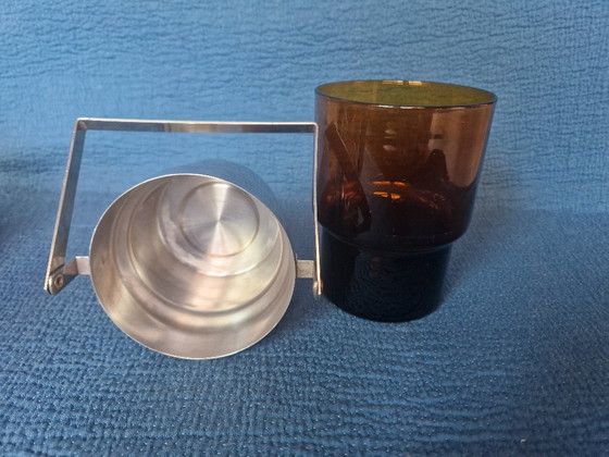 Image 1 of 1960s/70s steel and glass cocktail set Made in Italy