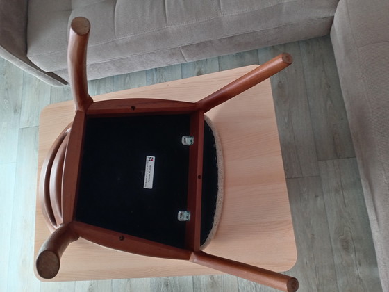 Image 1 of 2x Teak Chair J. L. Moeller Upholstered Chair Møller 70s Danish Design Niels Otto Denmark