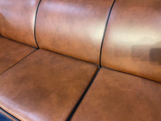 Springvale Chesterfield 3+1+1+ voetenbank bruin leer met zwarte bies – Banken, Leather, Wood (photo 7 of 15)