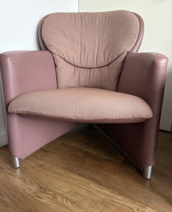 Image 1 of Fauteuil Leolux Excalibur avec pouf