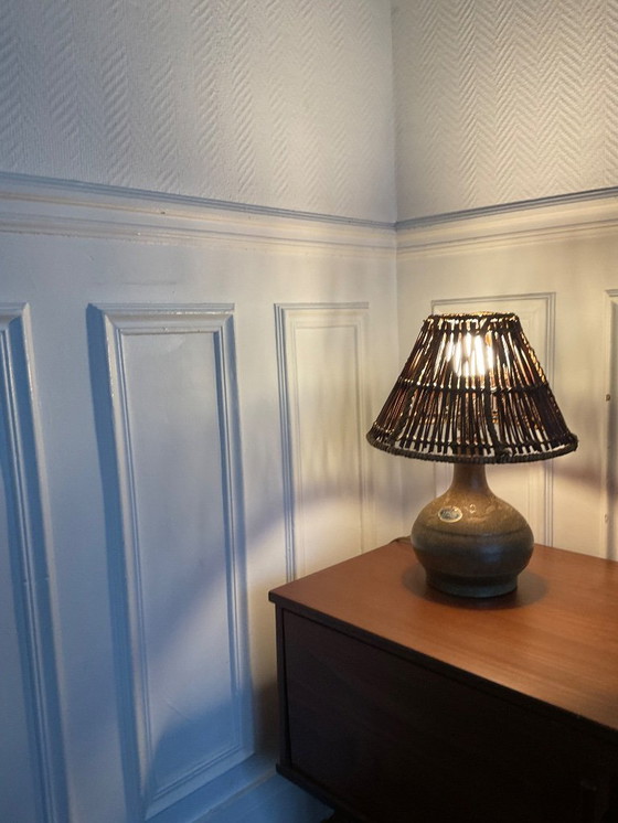 Image 1 of Lampe en céramique artisanale signée Balogh – Atelier de Dreux