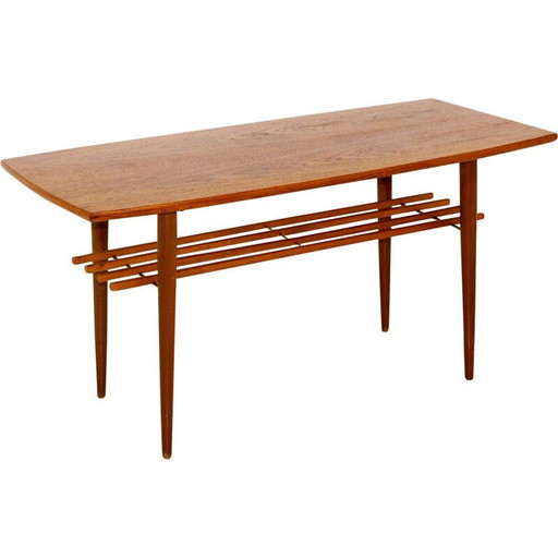 Tavolino da caffè vintage in teak, Svezia 1950