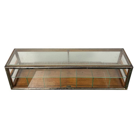Vintage Winkelvitrine van ESMÉ, Vitrinekasten, Hout, Glas, Bruin (foto 2 van 14)