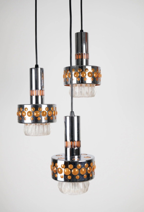 Suspension Massive Cascade années 1970 – Glass, Metal (photo 4 of 7)