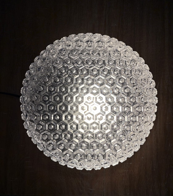 Lampada da soffitto Niko, Belgio, 1960 – Plafoniere, Glass, Plastic (photo 4 of 6)