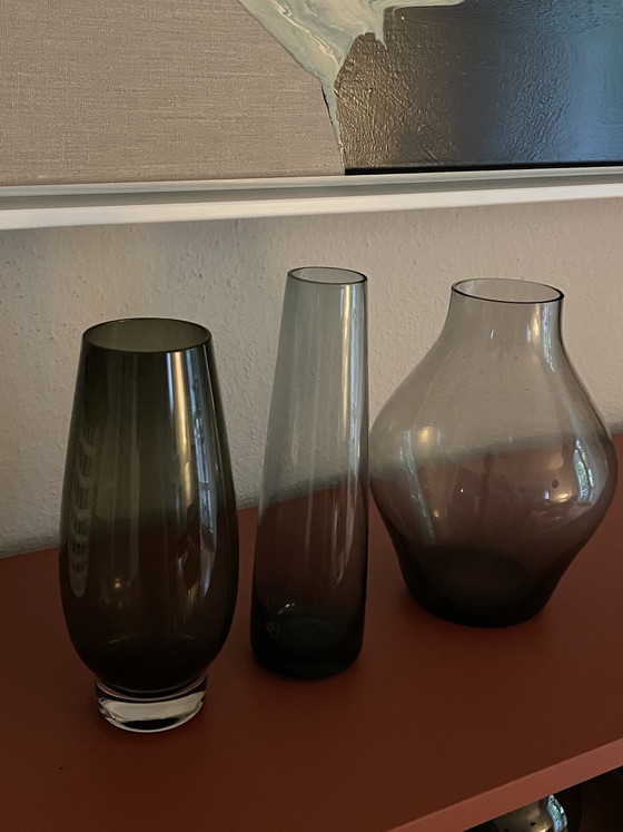 Image 1 of Set of 3 WMF tourmaline vases – Design Wilhelm Wagenfeld – Mid Century 50s
