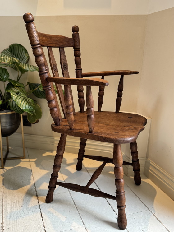 Image 1 of Farmhouse oak wooden chair 