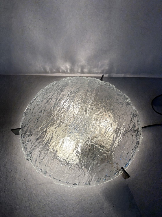 Vintage 40 Cm Kaiser Leuchten Ijsglas Plafondlamp Jaren 60 – Plafondlampen (photo 2 of 13)