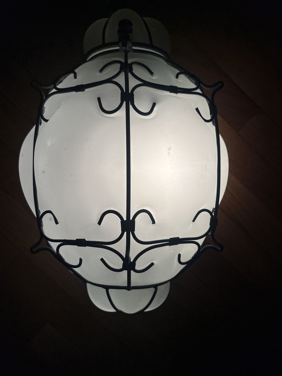 Image 1 of Paar venezianischer mundgeblasener Glaslampen