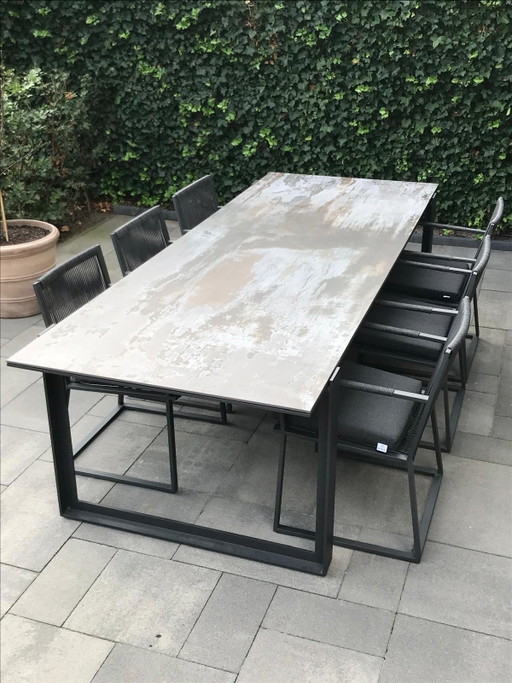 Borek Faro table and Lincoln chairs 6 pcs