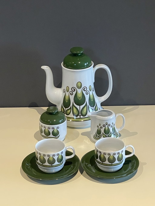 Vintage Coffee Service Bareuther Bavaria - Graphic Mid - Century Design