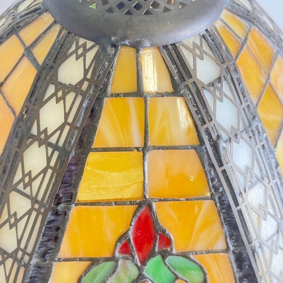 Image 1 of Tiffany-style stained glass pendant light – 40 cm diameter