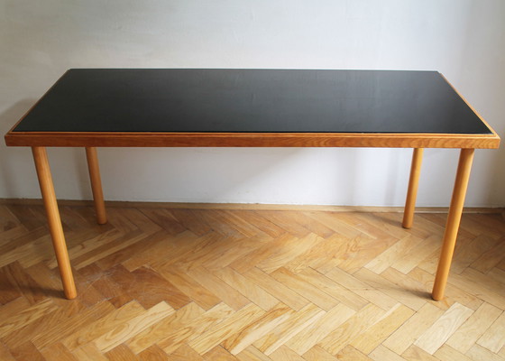 Image 1 of 1960s Long Coffee Table with Black Opaxite Glass
