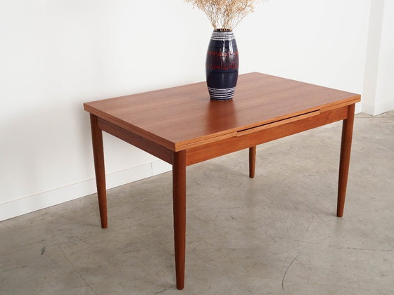 Image 1 of Teakholztisch, dänisches Design, 1970er Jahre, hergestellt in Dänemark
