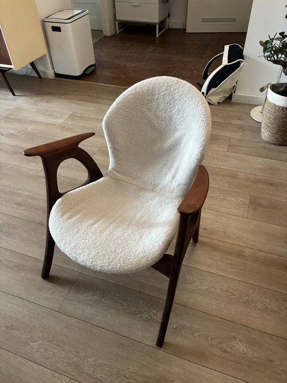 Image 1 of Poltrona Christiansen Teddy Boucle in teak vintage