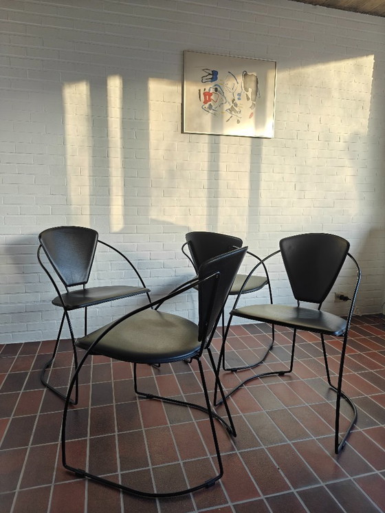 Image 1 of Juego de 4 sillas de diseño - Arrben 'Linda' - Negro