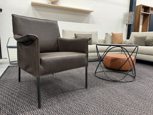 Design sur stock Fauteuil Limec Cuir marron
