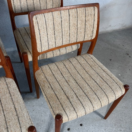 Image 1 of 4x chaises de salle à manger modèle 80 par Niels O. Møller