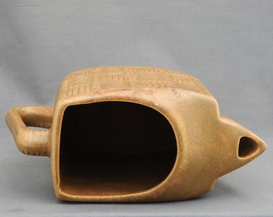 Brocca Vintage Mid Century Stile Bauhaus Barware C1950 Francia, Stoviglie, Ceramica, Giallo (foto 9 di 9)