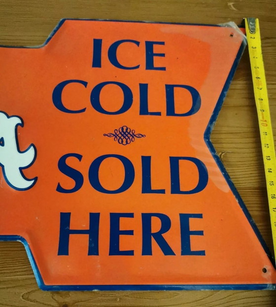 Image 1 of Vintage Pepsi-Cola Sign 🥤 - Metal Arrow