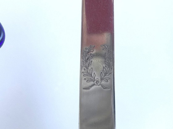 Image 1 of Porte Condiments Argent Massif Ciselé 900 Directoire 1800 Orfèvre AT Paris