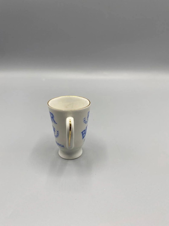 Becherovka Werbe-Porzellan-Miniatur-Likörbecher, Jan Becher Karlovy Vary – Dekorative Objekte, Porcelain (photo 3 of 4)
