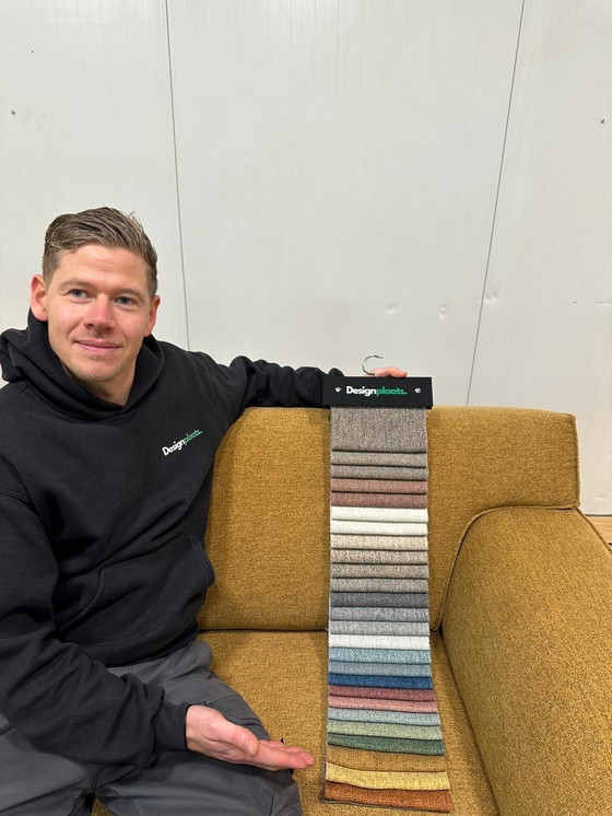 Image 1 of Newly upholstered Design on Stock Bloq custom sofa