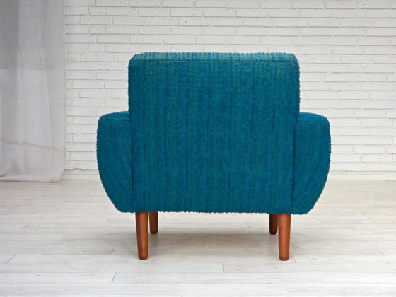 Image 1 of 1970, Deense fauteuil, originele meubelwol, teakhout.