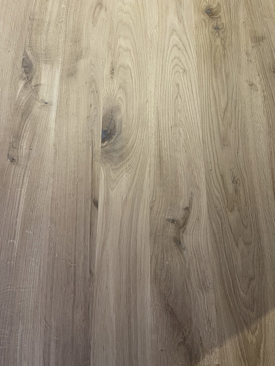 Image 1 of Tree trunk dining table + tree trunk bench oak