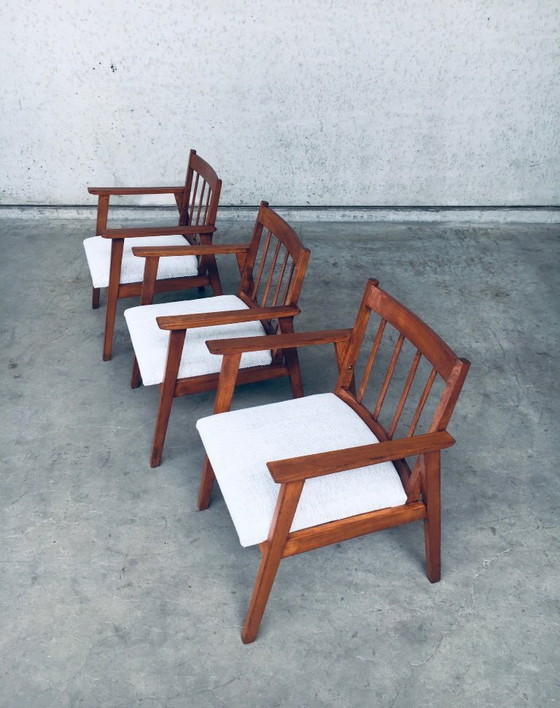 Image 1 of Ensemble de fauteuils de style hollandais moderne du milieu du siècle, Pays-Bas, années 1950