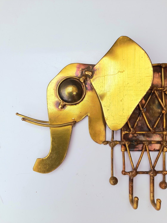 Image 1 of Escultura de elefante en latón y cobre Jarc 1970