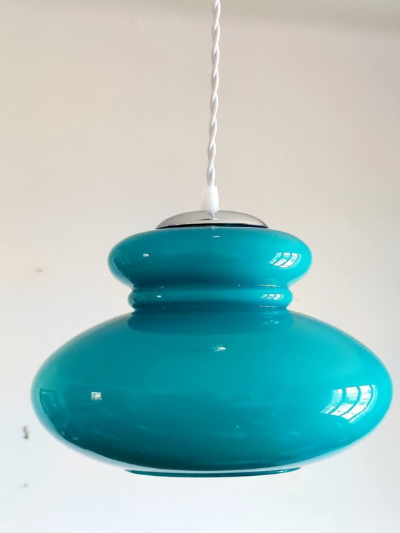 Image 1 of UFO Space Age blauwe hanglamp 1970