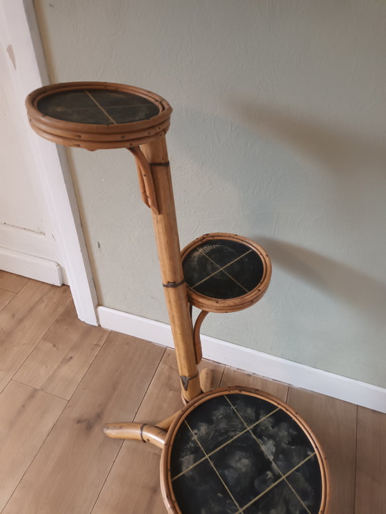 Image 1 of Tavolo da giardino in bambù di metà secolo