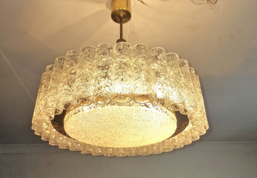 Doria Leuchten Hanglamp Mid-Century Glass – hanglampen, Metal