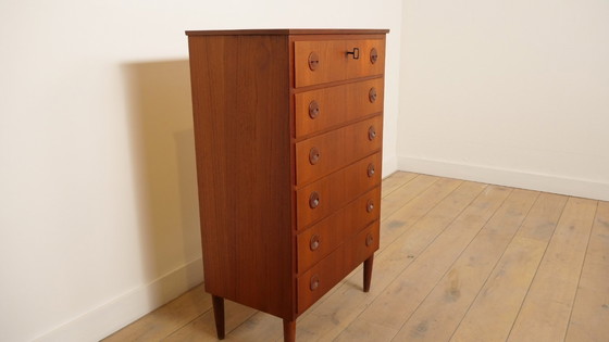 Image 1 of Vintage ladekast  | 6 lades | Deens design | 111 cm