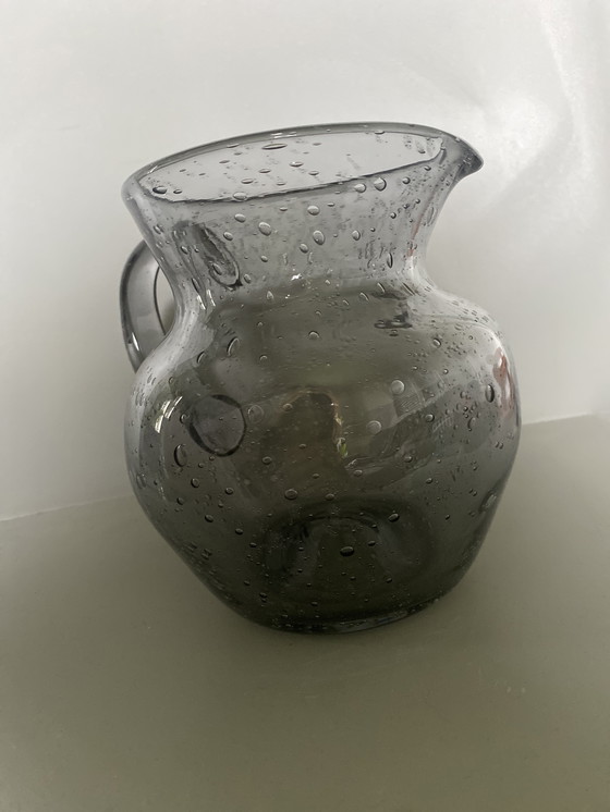Image 1 of Jarra/jarra de vidrio hecha a mano con burbujas
