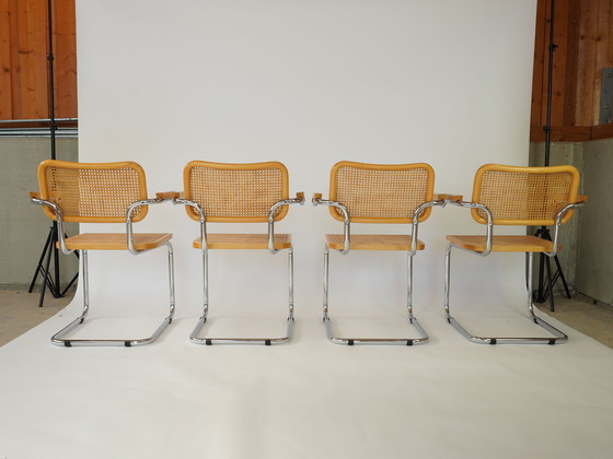 Image 1 of Stijl B64 eetkamerstoelen van Marcel Breuer, set van 4