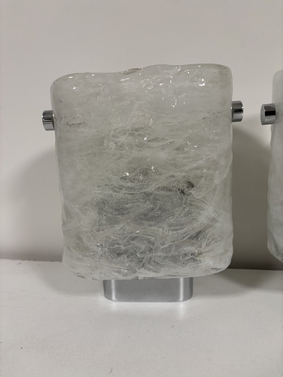 Image 1 of Set aus 2 Hillebrand Glaswandlampen MCM