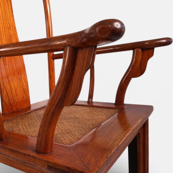 Image 1 of Set di 2 poltrone cinesi con schienale alto in stile dinastia Ming, 1920