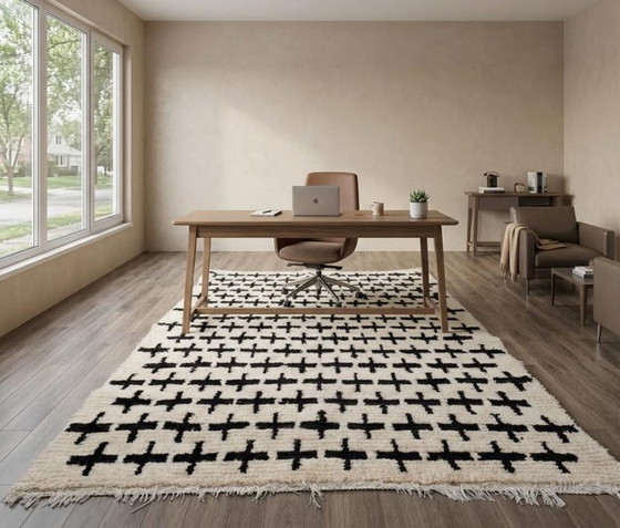 Image 1 of Marokkanischer Wollteppich – Einzigartiges Design, 200 cm x 300 cm