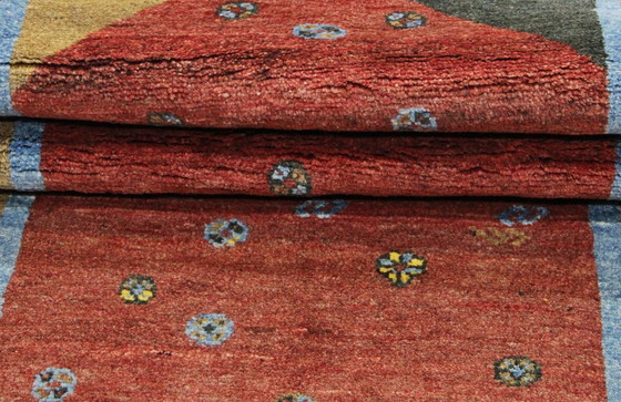 Image 1 of Original Persian carpet Gabbeh Ghashghai Oriental carpet 290 cm x 81 cm Old Natural