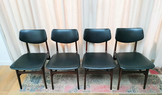 Image 1 of Vintage set of 4 Louis van Teeffelen 'Hamar' dining chairs