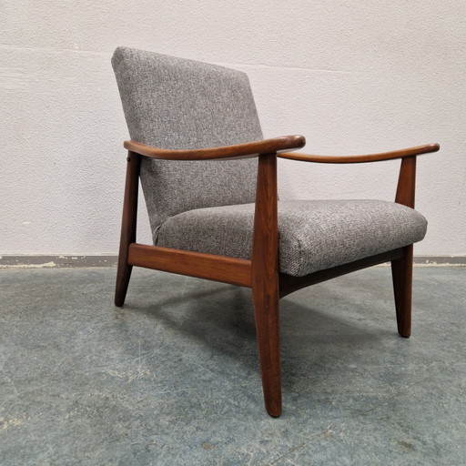 Vintage Armchair Easy Chair Newly Upholstered Danish Armchair 1960s