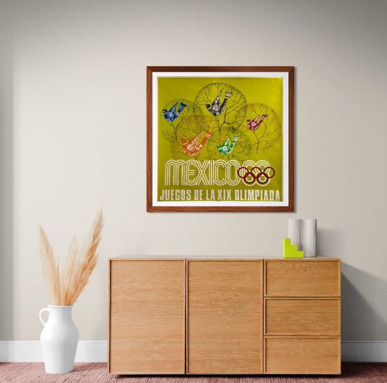 Image 1 of 🏅 Mexico 68 – Juegos de la XIX Olimpiada | Original vintage olympics poster | 90 x 90cm | Lance Wyman | Plakat