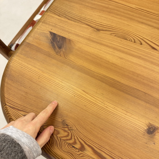 Image 1 of Table de salle à manger extensible en pin des années 1970