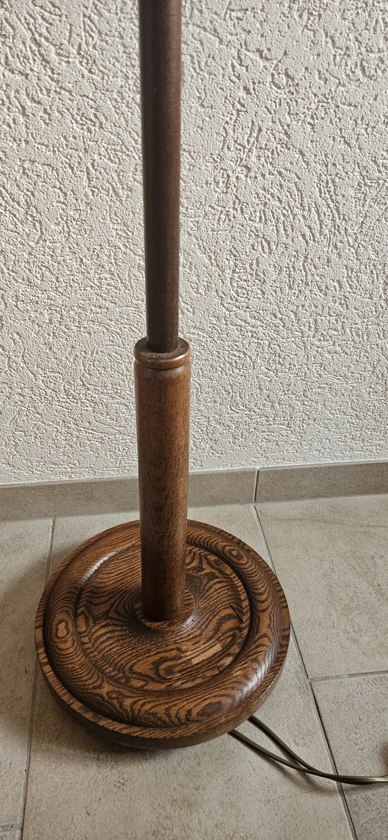 Image 1 of Lampadaire vintage en bois Herda en forme de champignon